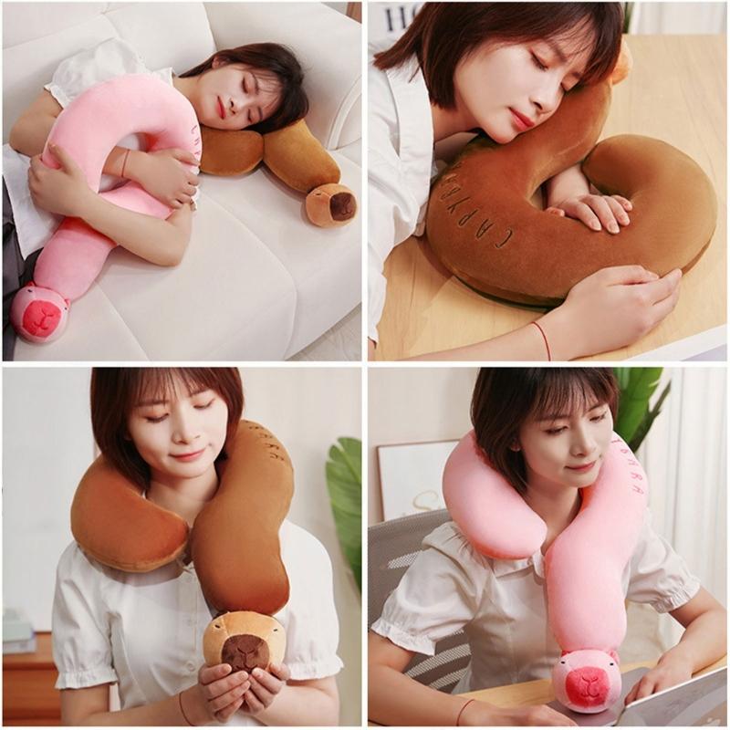 Flexible Shape Cushions Pillow,Soft Cotton,3D Question Mark Pillow Neck Pillow Neck Relief for Office Travel Use