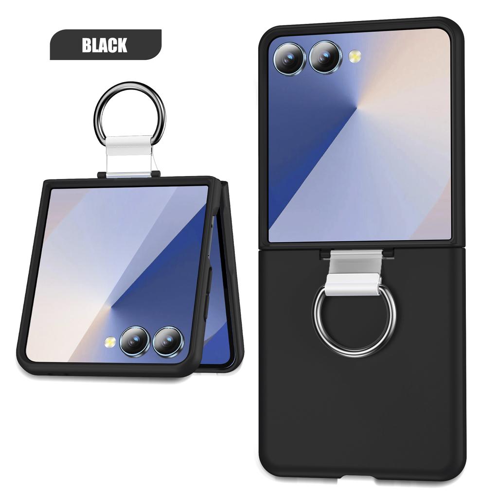 With Ring Holder Shockproof Phone Case For Galaxy Z Flip 7 6 5 4 3 5G For Samsung Z Flip7 ZFlip7 Flip6 Hard PC Armor Back Cover
