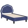 Kids Bed Frame with Headboard Police Blue 70 X 140 Cm Velvet