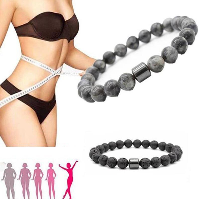 Braccialetto dimagrante alla moda, braccialetto micro magnetico, braccialetto in pietra naturale, braccialetto da donna con terapia magnetica, gioielli che creano una forma del corpo perfetta