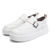 Fashion British Style Men's Platform Leather Casual Loafers Fashion Designers Slip On Shoes for Casual Outdoor Walking Office Lazy Shoes