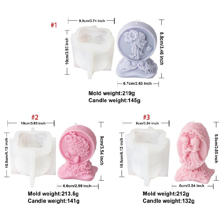 Reusable Silicone Mold Girl/Married Couple Candle Mould Creative Aromatherapy Making Mold Festive Decoration Supplies