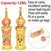 Travel Empty Bottles Oil Container Glass bottle Metal Perfume Bottle Arabic Crystal Oil Bottles