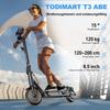TODIMART E-koloběžka s schválením pro provoz na pozemních komunikacích T3 ABE, dojezd 30 km, motor 350 W, 8,5palcová voštinová kola, duální brzdový systém - E-koloběžka pro dospělé