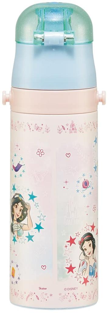 Skater 470ml Disney Princess 23 Stainless Steel Water Bottle for Girls, Direct Drinking, Sports Bottle, SDC4-A