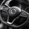Carbon Fiber Steering Wheel Decor Frame Trim 3PCS For NISSAN KICKS 2017-