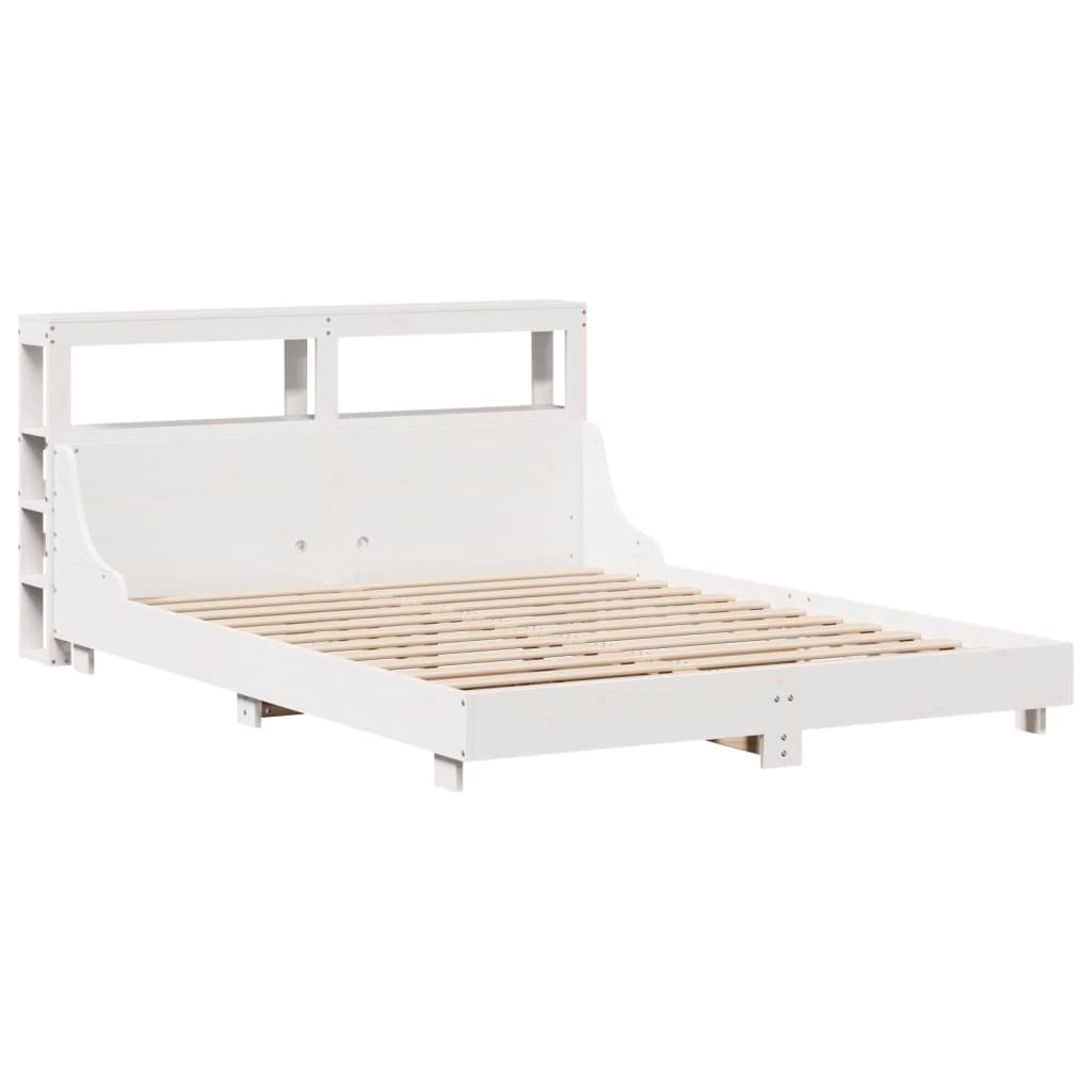 Solid Wood Bed without Mattress White 150 x 200 cm Pine Wood