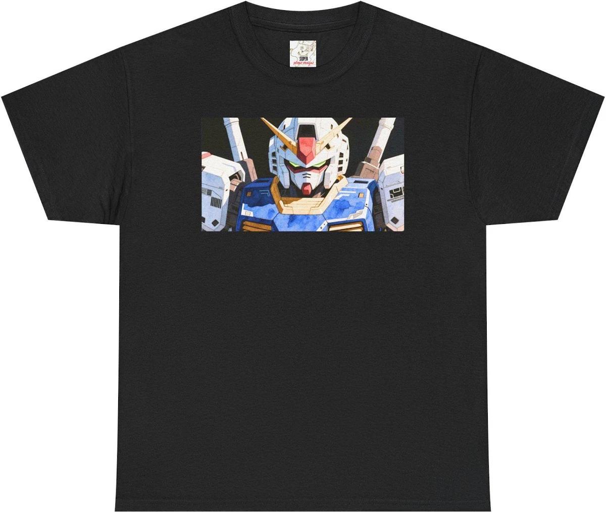 

2026 New Retro Gundam Mobile Pattern Warrior Loose Short Sleeve Tshirt Pure Cotton Round Neck Top Trendy Comfortable Tshirt ... S разноцветный