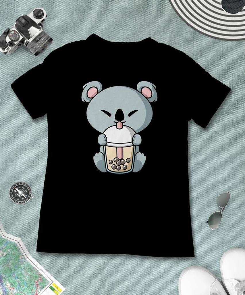 Boba Milk Tea Koala Bear T-Shirt, Funny Boba Milk Tea Shirt, Bubble Tea T-Shirt, Kawaii Japanese Anime Gift