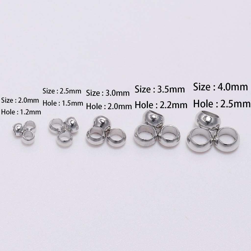 500 stk/parti 2/2,5/3 mm Gull Antik Bronse Ball Stempel Bead Glat Ball Crimps Perler For smykker Making Finne tilbehør
