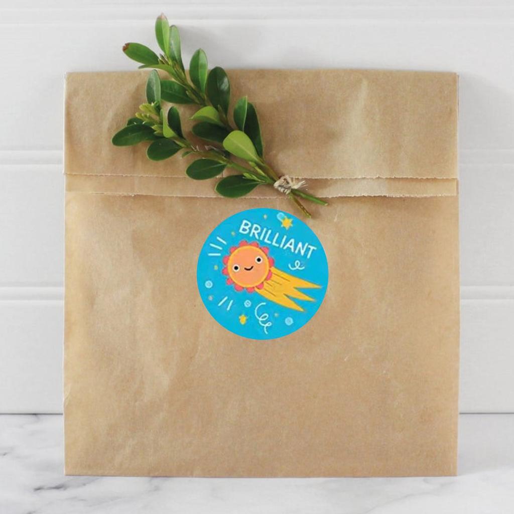 Round Cartoon Sticker, Reward Sticker for Teacher School Classroom Home