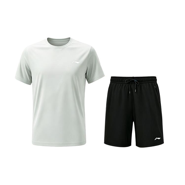 Li-Ning Lightweight Breathable Comfortable Simple Fashion Versatile Casual Sports Suit Unisex suit YATW073-3 S