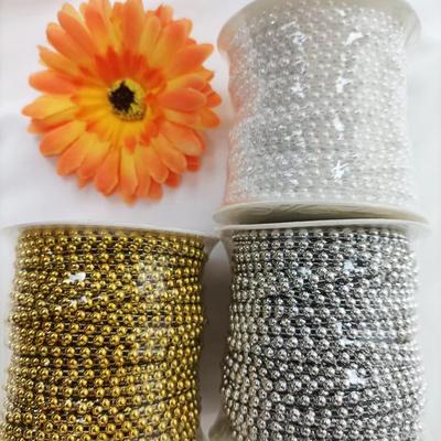 4mm Half-Round Beaded Chain for Christmas Ornaments, DIY Crafts, and Hair Accessories