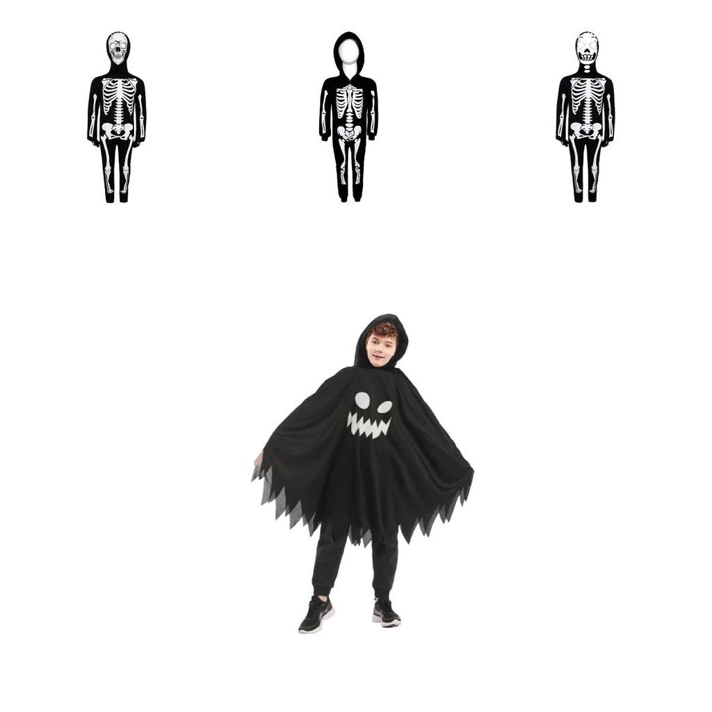 Halloween Skeleton Costume For Kids With Glowinthe Dark Features For Stage And Party Use