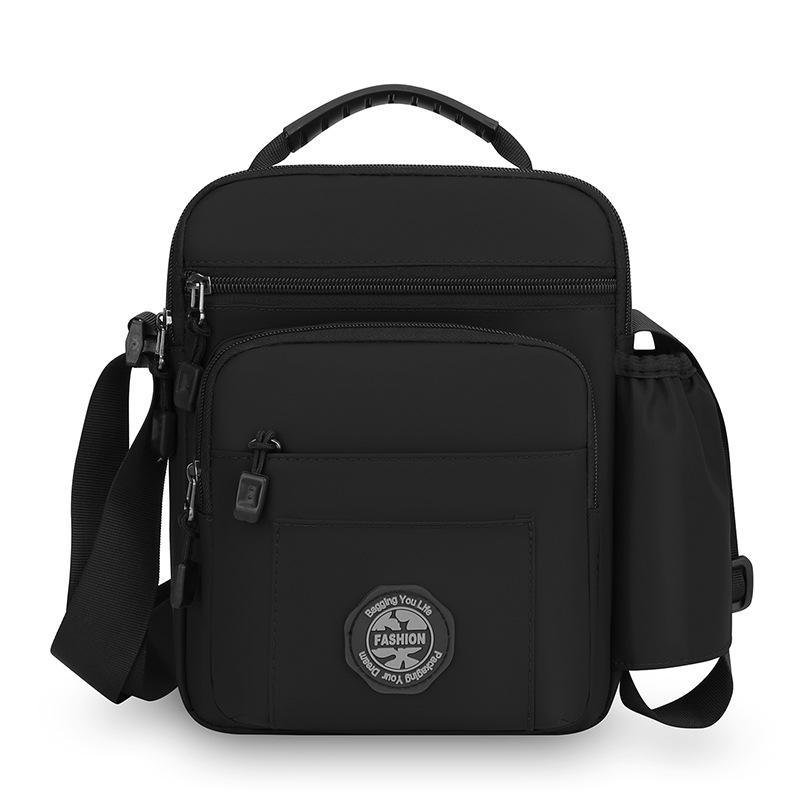 Herren Umhängetasche Große Kapazität Einfarbige Leichte Verschleißfeste Crossbody-Tasche
