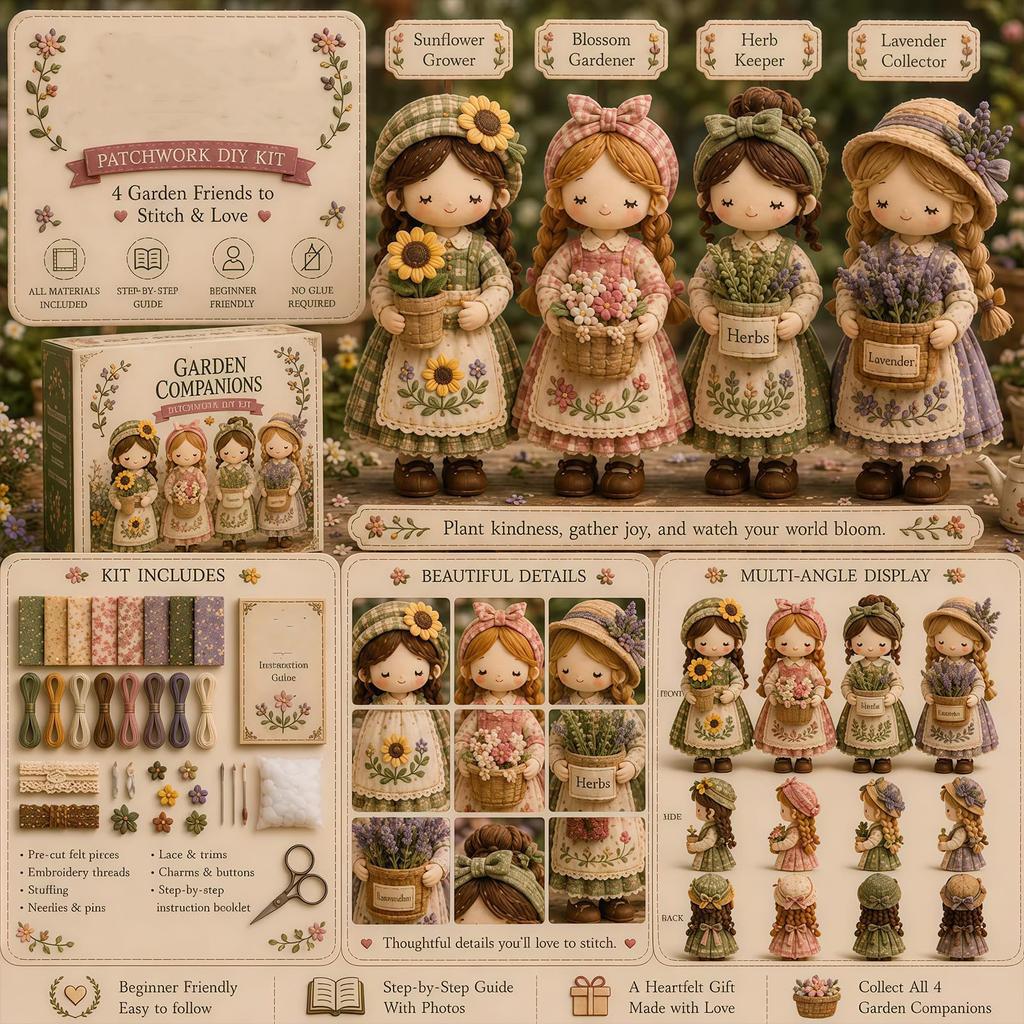 DIY Patchwork Puppen-Set für Mädchen Kreatives Nähset