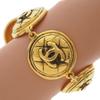 CHANEL COCO Mark Bracelet Matelasse vintage gold Plated Gold 71.2g Women Used