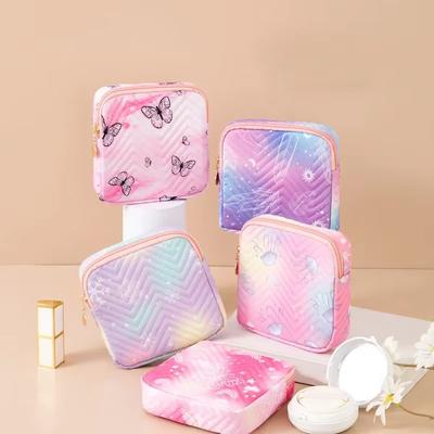 Borsa cosmetica piccola da donna alla moda, da viaggio, mini, per riporre assorbenti igienici, monete, banconote, carte, rossetti, portafoglio, trucco