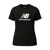New Balance Women S T ShirT eSSenTial STacked Logo Black wT41502 Bk
