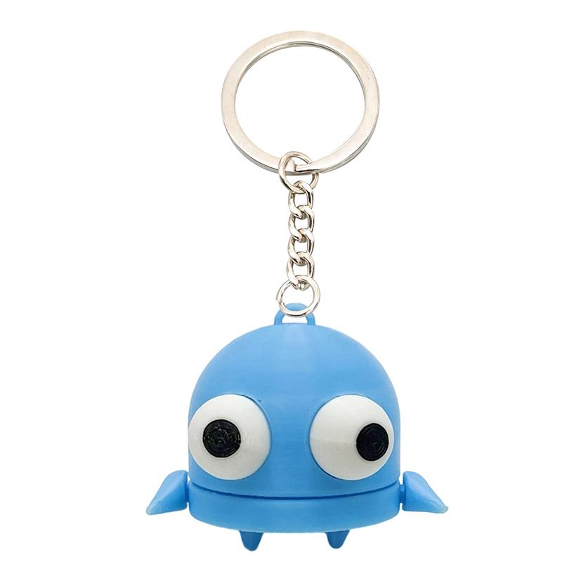 

3D Printed Repo Robot Keychain Repo Robot Toy With Movable Head And Joints Funny Keychain Gifts For Friends синий