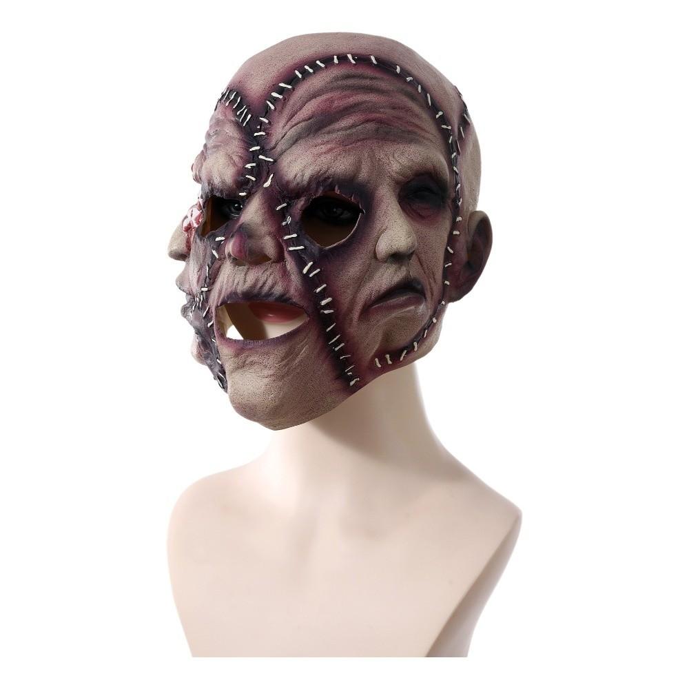 

Soft Three-Sided Scar Human Face Latex Halloween Head Cover Cosplay Costume Mask Cosplay Party Mask