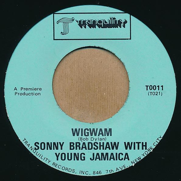 

7-дюймовая пластинка SONNY BRADSHAW YOUNG JAMAICA Wigwam Peace And Love T0011 Tranquility US Reggae Ska Dub Б/у