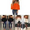 Premium Quality Fashion Women's Summer Off Shoulder Long Sleeve Casual Blouse