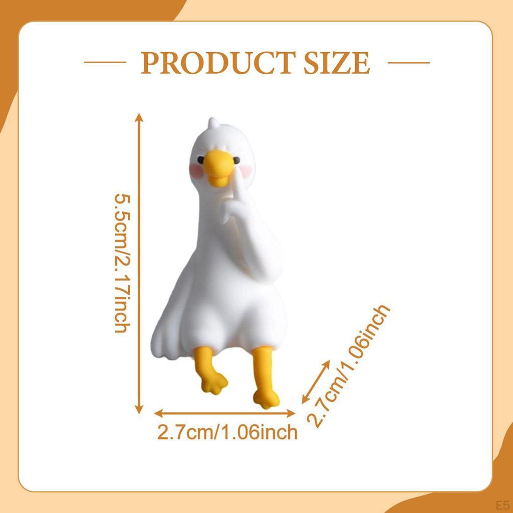 Adorable Goose Figurine, Computer Decoration, Small Statue, Easy Installation, Car Navigation