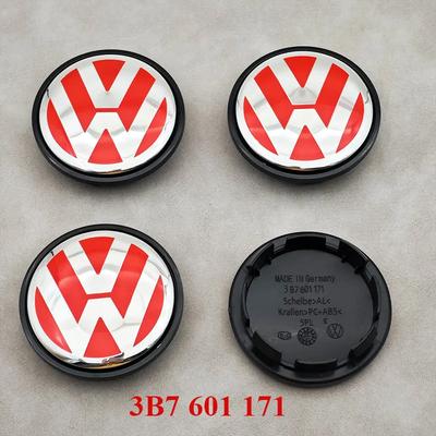 VW GTI GOLF 2026 Heiß für VW VOLKSWAGEN 4 Stück 65mm Rot VW Auto Radnabenkappen für Volkswagen VW R GTI Golf 6 Passat CC Magotan T