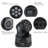 7LED RGBW Moving Head Stage Disco Light DMX512 Sound Activated Effect Lights