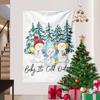 Cross-border Christmas Snowman Background Cloth Christmas Tree Wall Hanging Cloth Amazon Tapestry