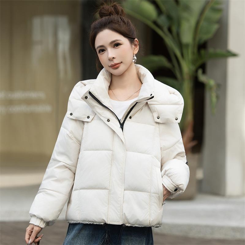 Winter new women's foreign style loose and thin cotton-padded clothes fashionable hooded thickened down cotton-padded clothes