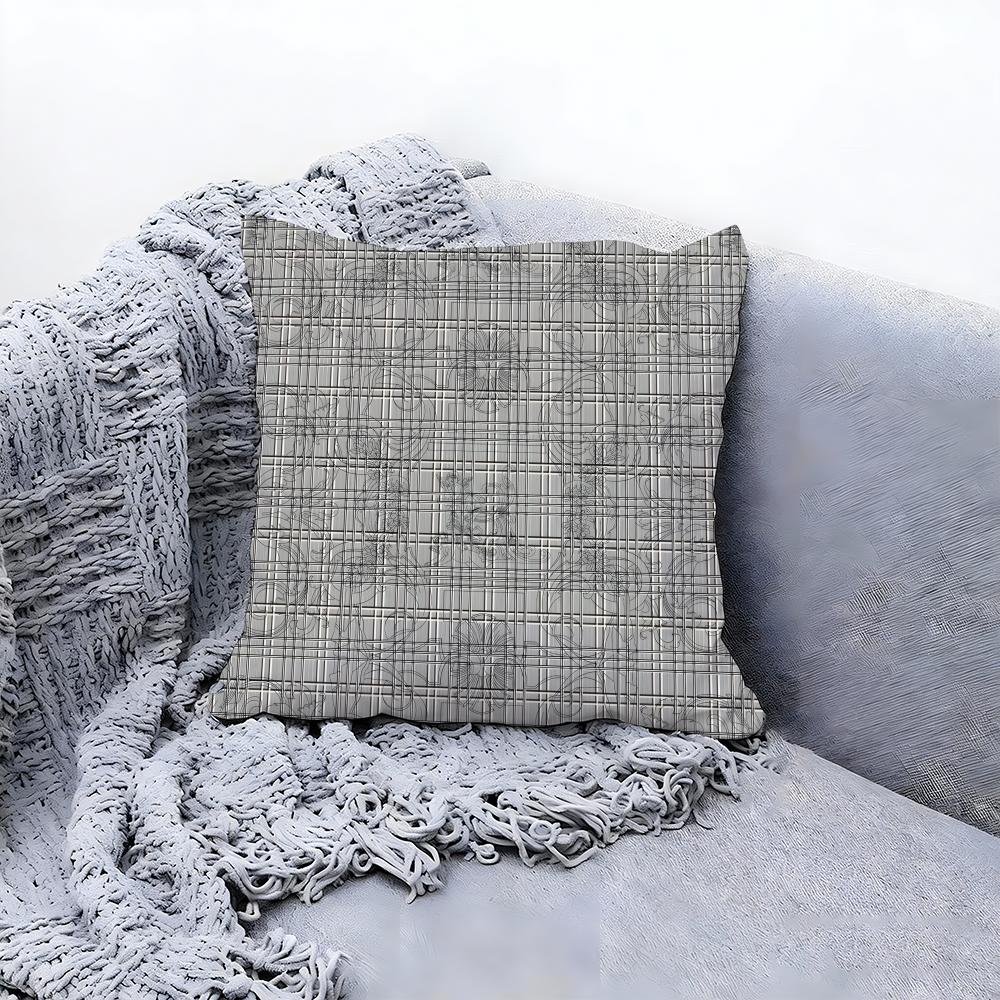 retro plaid lines Cushion Cover Premium Comfort Reversible Pillow Cove Two in One Design for Any Room  Car Interior