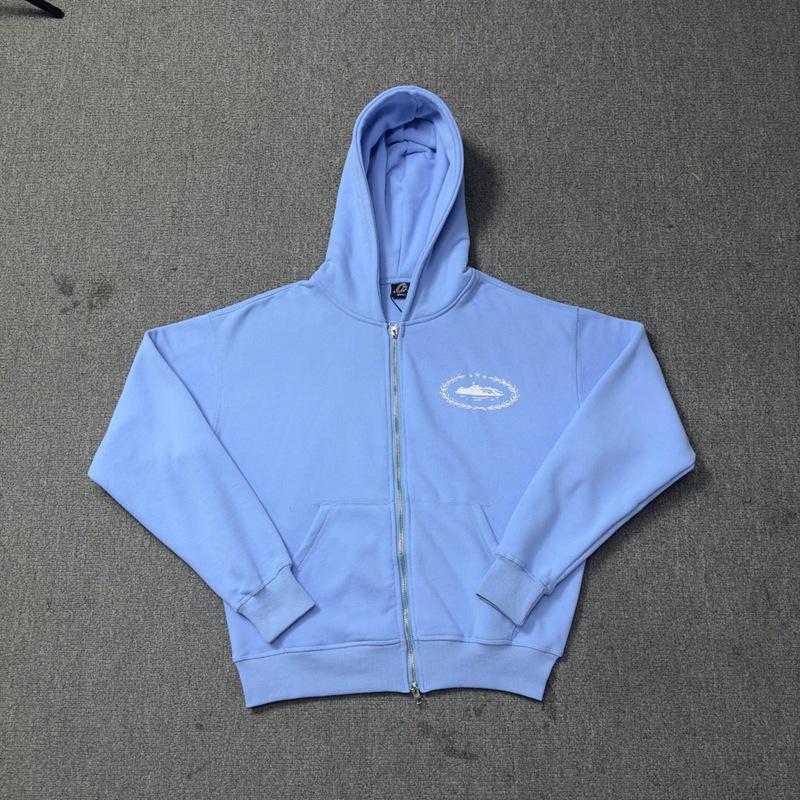 

Набір Corteiz Devil s Island з ретро-принтом, вільний кардиган-худі та штани M