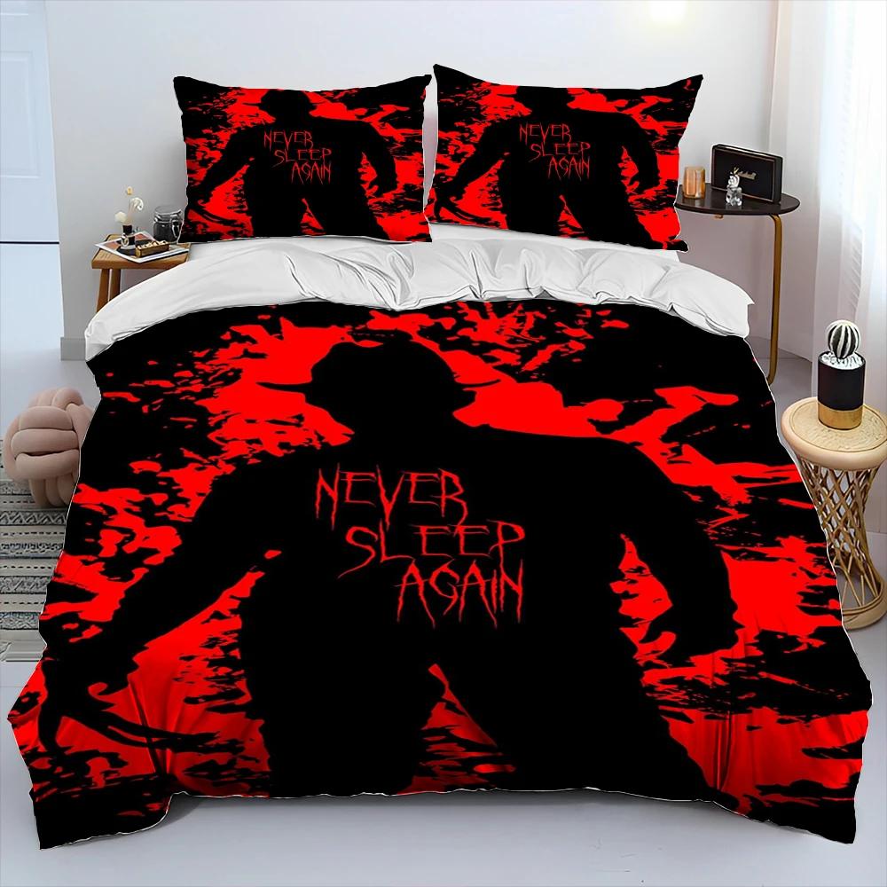 Anime Movie Duvet Cover Character Chucky Saw Comforter Bedding Set,Bed Set Quilt Cover Pillowcase,King Queen Size Bedding Set