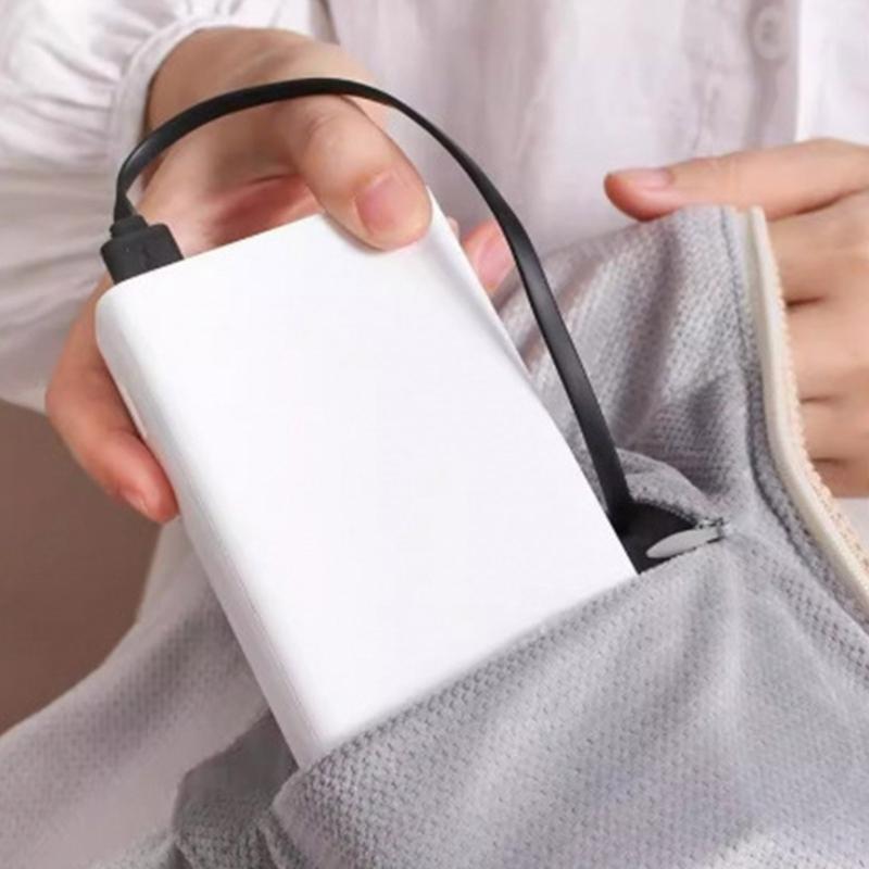 Doppelnutzbares elektrisches Schal-Heizkissen zum Tragen 3 Wärmestufen USB-betrieben Große Taschen Polyestergewebe