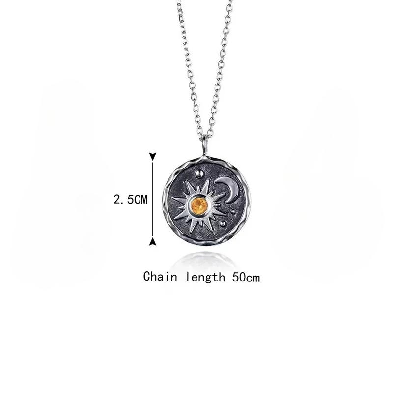 Boho Vintage Pendant Earrings Necklace Set Women Sun Moon Necklace Jewelry Engagement, Commemorative Gifts Trends