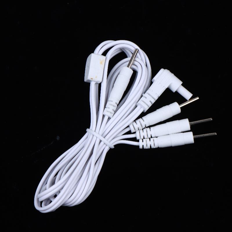 2.35mm Electrode Cable 4 Pin Connector TENS Electrotherapy Lead Wires Acupuncture Muscle Stimulator Therapy Massager Accessory