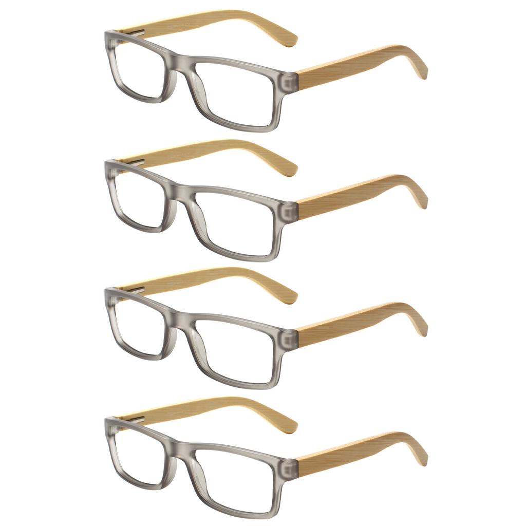 TUREZING Reading Glasses for Women Men Rectangular Woodgrain Frame Metal Hinge High Quality HD Prescription Glasses
