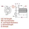 4PCS DIY Knife Handle Screw Folding Knife Shank T8 Plum Screw Oppose Lock Rivet Tools Knife Fastening Screws