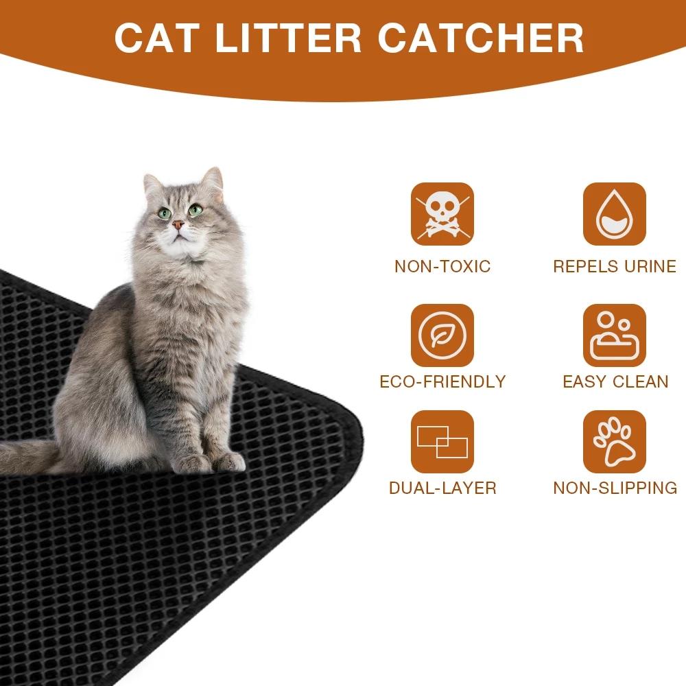 Traps litter from cats paws and litter from box