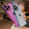 Luxury Transparent Primary Colours Phone Case For IPhone 15 14 11 12 13 14 Pro Max Mini XS X Plus Plating Frame Protective Cover