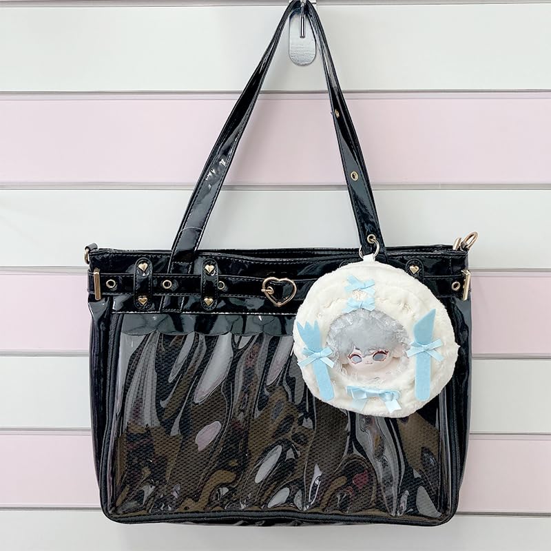 Decorative stuffed pouch for 10cm Ita Ita Ita blue cutlery, size, bag, small, adult, Oshikatsu, bag, mini, bag, clear, transparent, [Used]