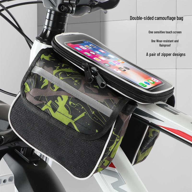 Waterproof Bicycle Front Pannier with Phone Storage