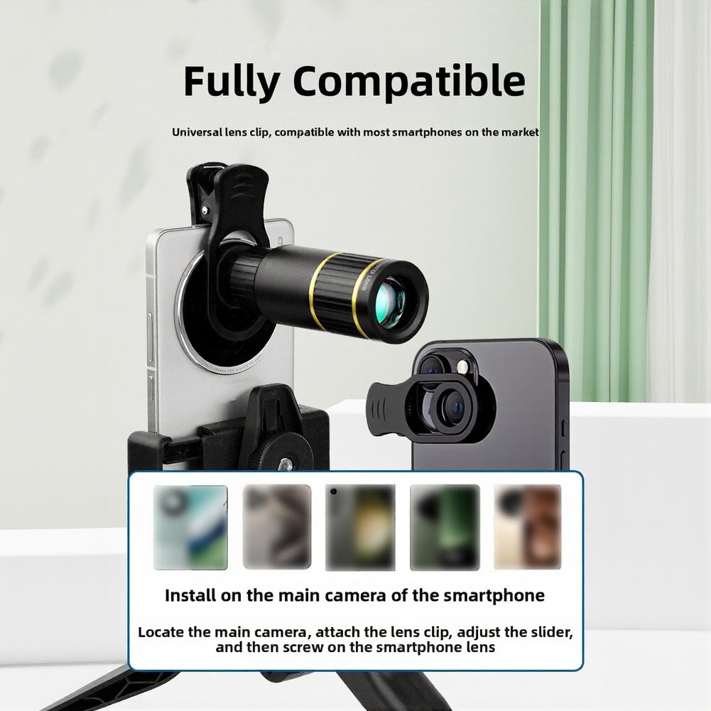 22x Hd Mobile Phone Monoculars Telescope Metal Spotting Scope Telephoto Lens For Outdoor Adventure&concerts External Phone Lenns