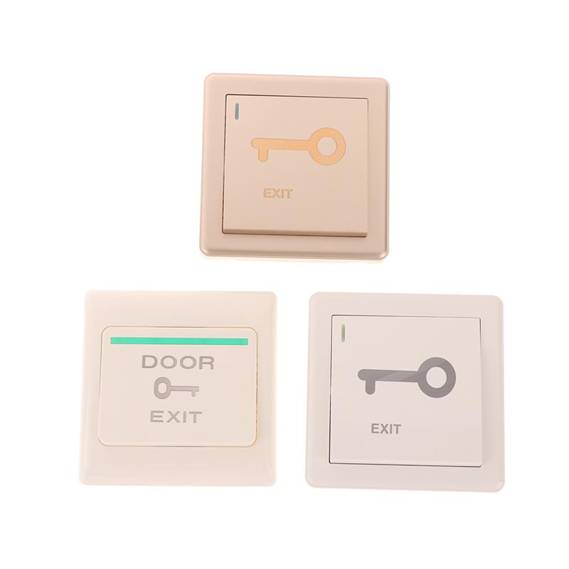 1 Piece 1NC Output Emergency Push Button Waterproof Door Exit Button Fireproof Plastic Release Switch For Access Control System
