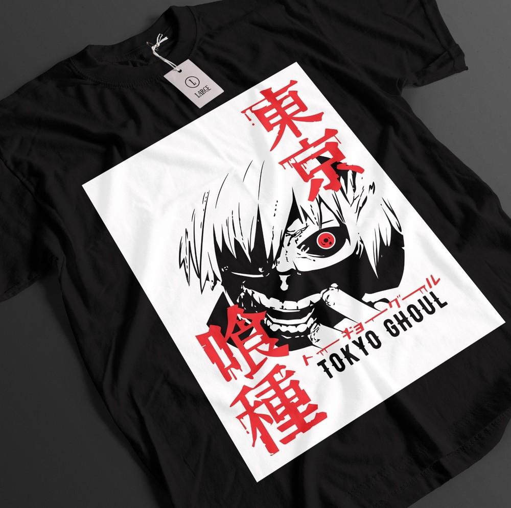 Tokyo Ghoul Shirt Kaneki Ken Tshirt Touka T-Shirt Juuzou Top Horror Anime Tee