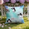 Cartoon Cute P-Pingu Cushion Cover Home & Car Dual-Scene Pillow Cover: Reversible for Premium Comfort