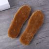 2 pares de plantilla de zapato inserto otoño invierno cálido grueso mezcla de lana peluda amortiguación suave hombres mujeres bota de nieve suela interior almohadilla de pie