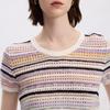 Women's French Style Hollow-out Ribbed Knit Top